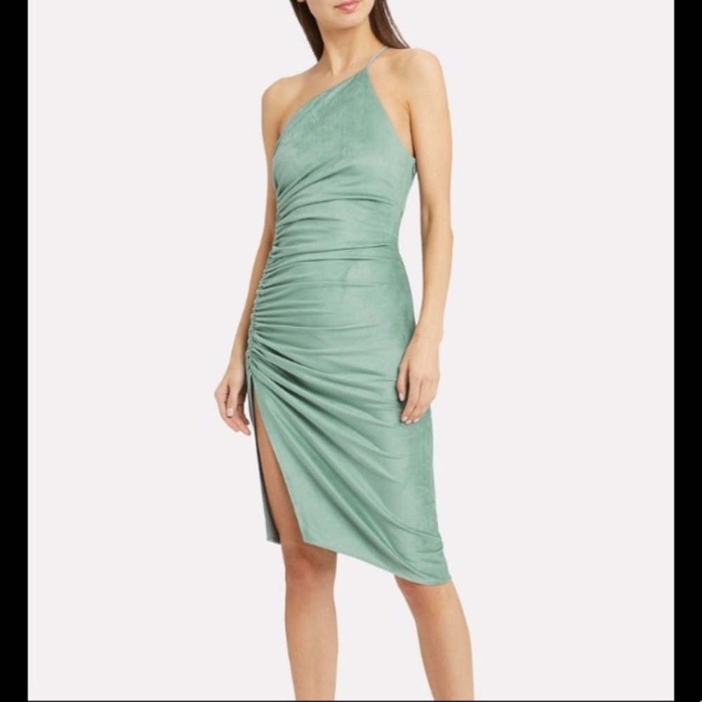 Ronny Kobo mint one shoulder dress